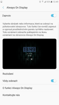 Samsung Galaxy Note 7 displej always on 3